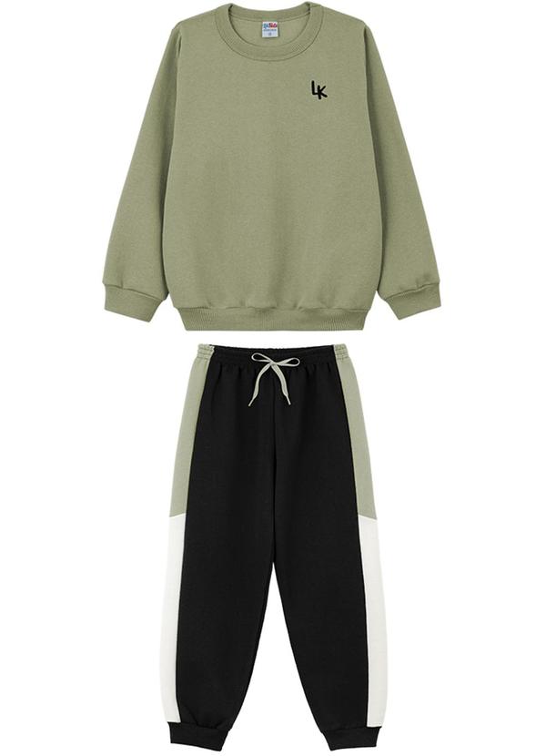 Lik Kids - Conjunto Blusão e Calça 2 Cabos Verde