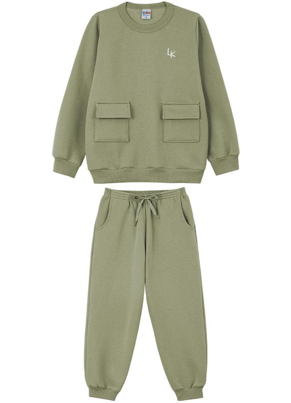 Lik Kids - Conjunto Blusão e Calça 2 Cabos Verde