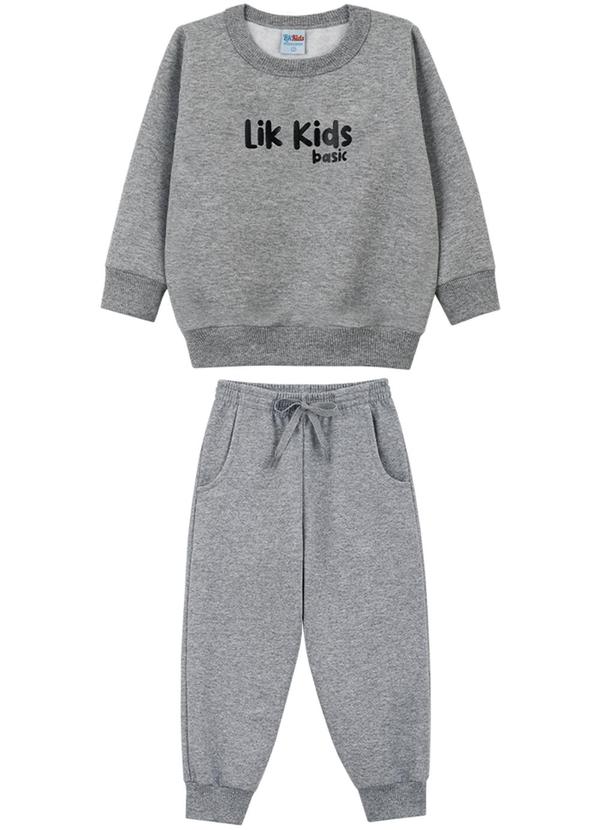 Lik Kids - Conjunto Blusão e Calça Cinza