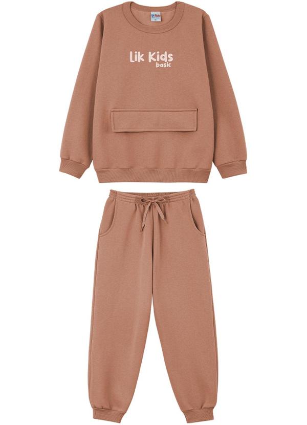Lik Kids - Conjunto Blusão e Calça Laranja
