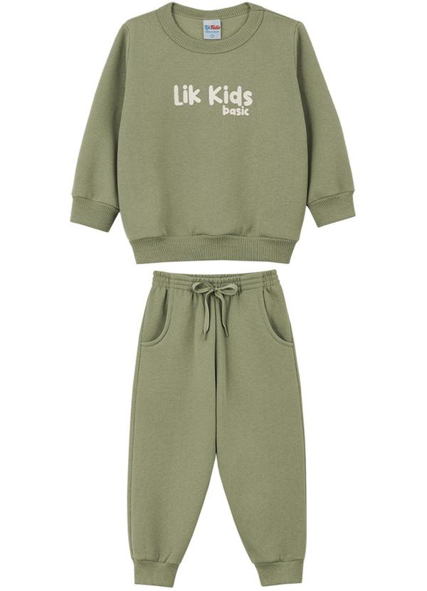 Lik Kids - Conjunto Blusão e Calça Verde
