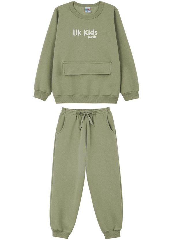Lik Kids - Conjunto Blusão e Calça Verde
