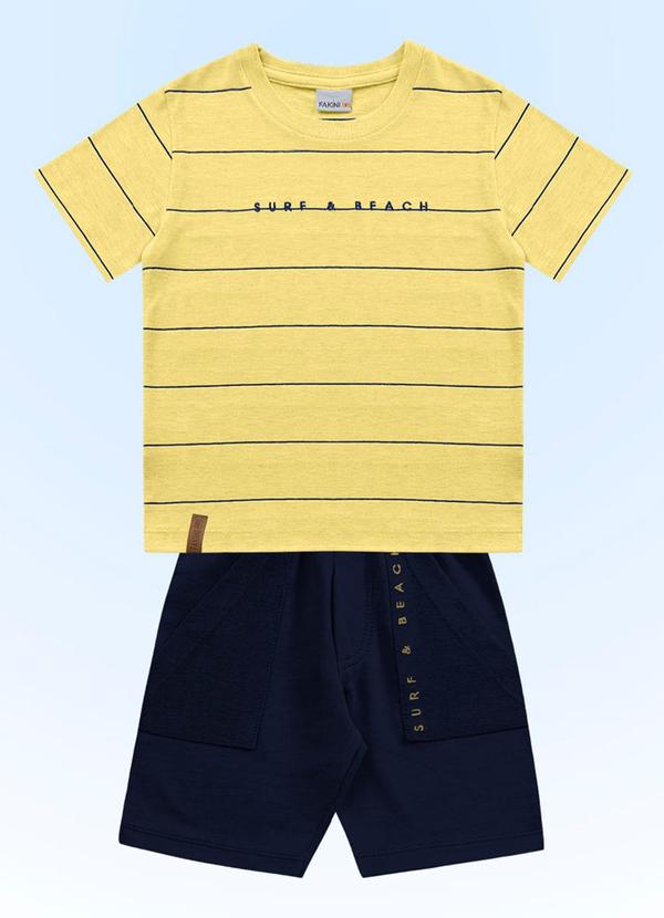 Fakini Kids - Conjunto Camiseta/Bermuda Amarelo