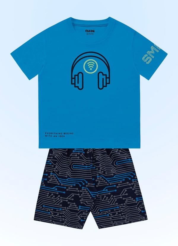 Fakini Kids - Conjunto Camiseta/Bermuda Azul