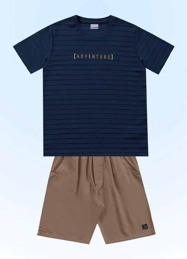 Fakini Kids - Conjunto Camiseta/Bermuda Azul