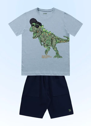 Fakini Kids - Conjunto Camiseta/Bermuda Azul - FAKINI KIDS