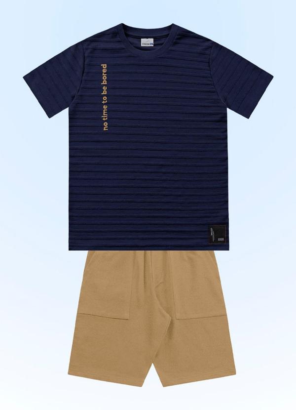 Fakini Kids - Conjunto Camiseta/Bermuda Azul