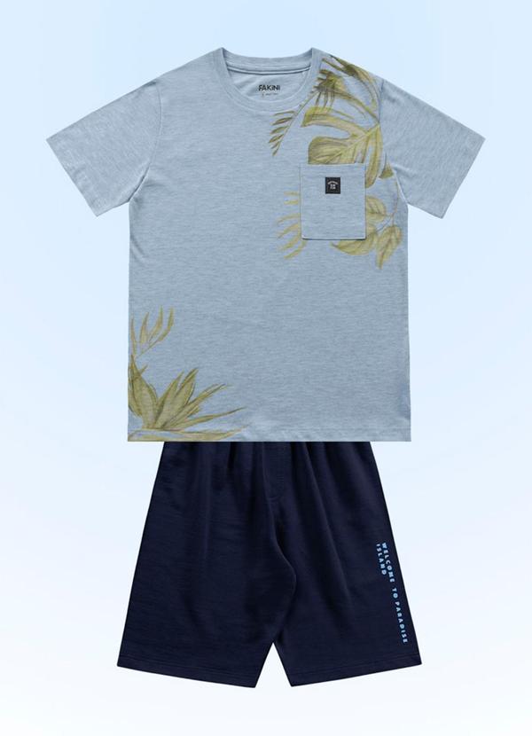 Fakini Kids - Conjunto Camiseta/Bermuda Azul