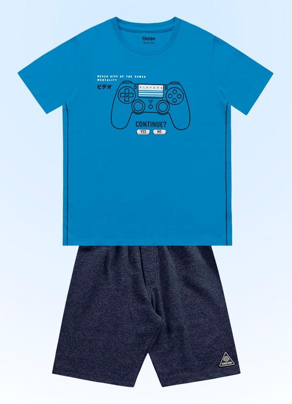 Fakini Kids - Conjunto Camiseta/Bermuda Azul 3