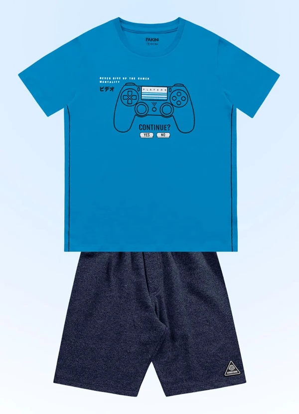 Fakini Kids - Conjunto Camiseta/Bermuda Azul 3
