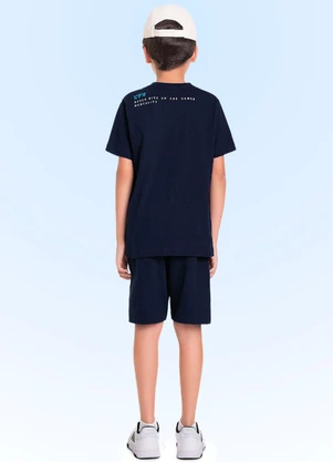 Fakini Kids - Conjunto Camiseta/Bermuda Azul - FAKINI KIDS