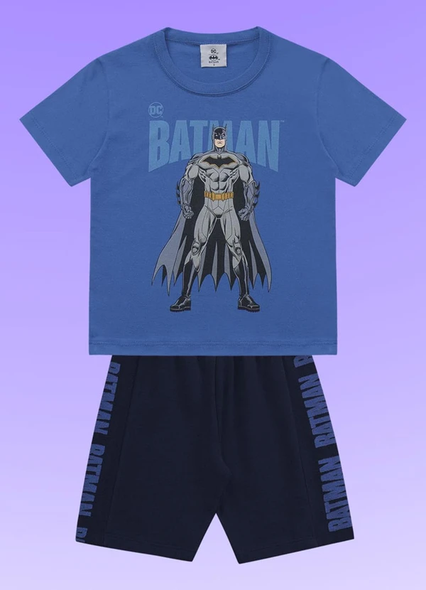 Fakini Kids - Conjunto Camiseta/Bermuda Batman Azul 3