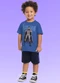 Fakini Kids - Conjunto Camiseta/Bermuda Batman Preto - variação: Azul