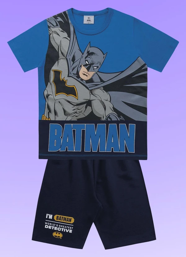 Fakini Kids - Conjunto Camiseta/Bermuda Batman Azul 5