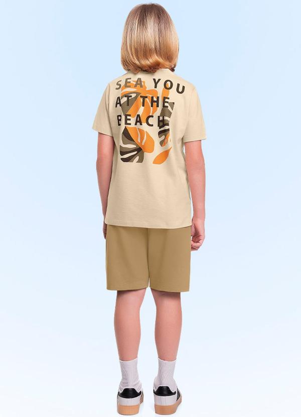 Fakini Kids - Conjunto Camiseta/Bermuda Bege 2