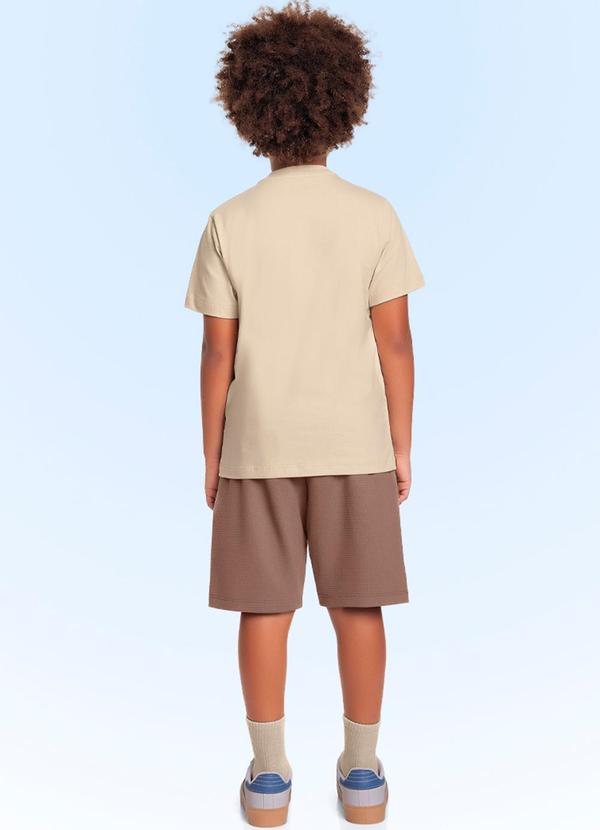 Fakini Kids - Conjunto Camiseta/Bermuda Bege 2