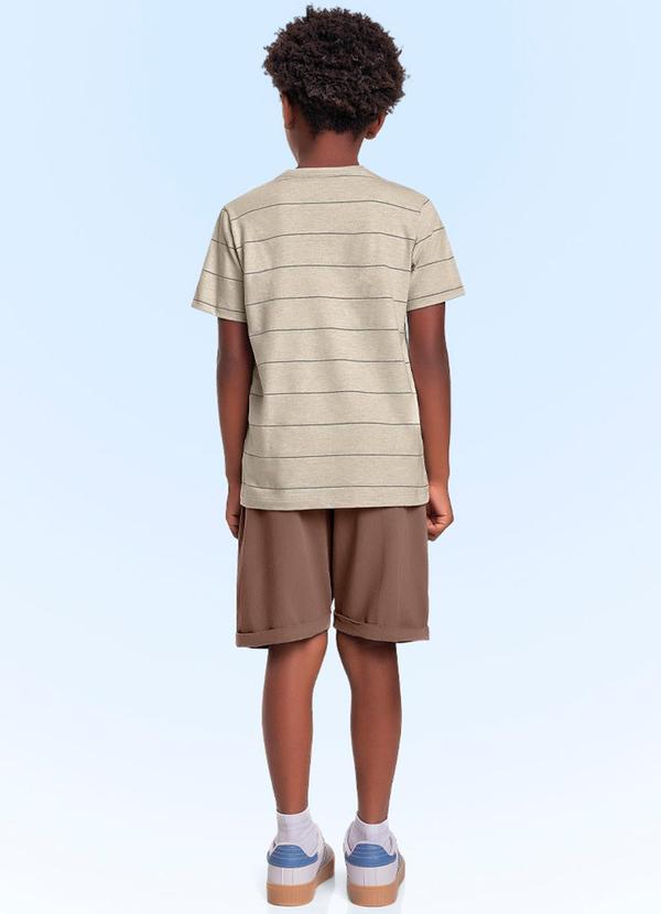 Fakini Kids - Conjunto Camiseta/Bermuda Bege 2