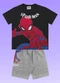 Fakini Kids - Conjunto Camiseta/Bermuda Spider-Man Branco - variação: Preto