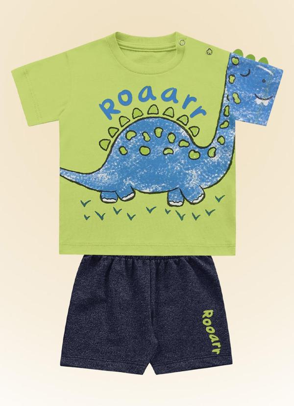 Fakini Kids - Conjunto Camiseta/Bermuda Verde