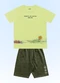 Fakini Kids - Conjunto Camiseta/Bermuda Branco - variação: Verde