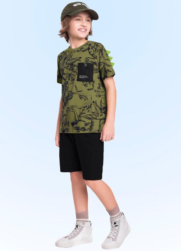 Fakini Kids - Conjunto Camiseta/Bermuda Verde