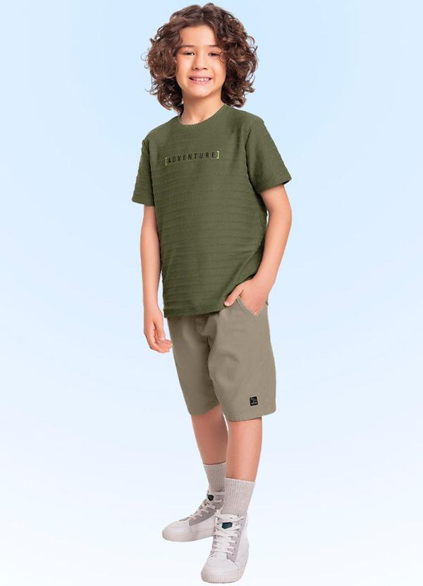 Fakini Kids - Conjunto Camiseta/Bermuda Verde