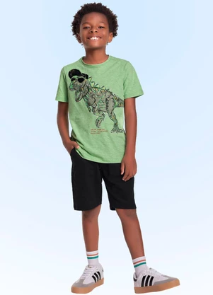 Fakini Kids - Conjunto Camiseta/Bermuda Verde - FAKINI KIDS