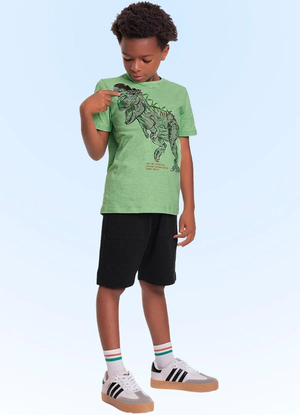 Fakini Kids - Conjunto Camiseta/Bermuda Verde 3