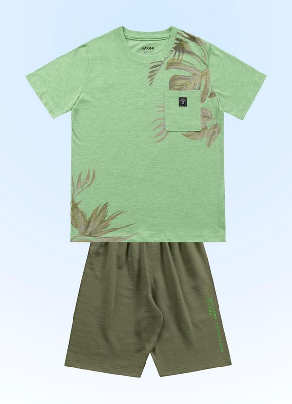Fakini Kids - Conjunto Camiseta/Bermuda Verde