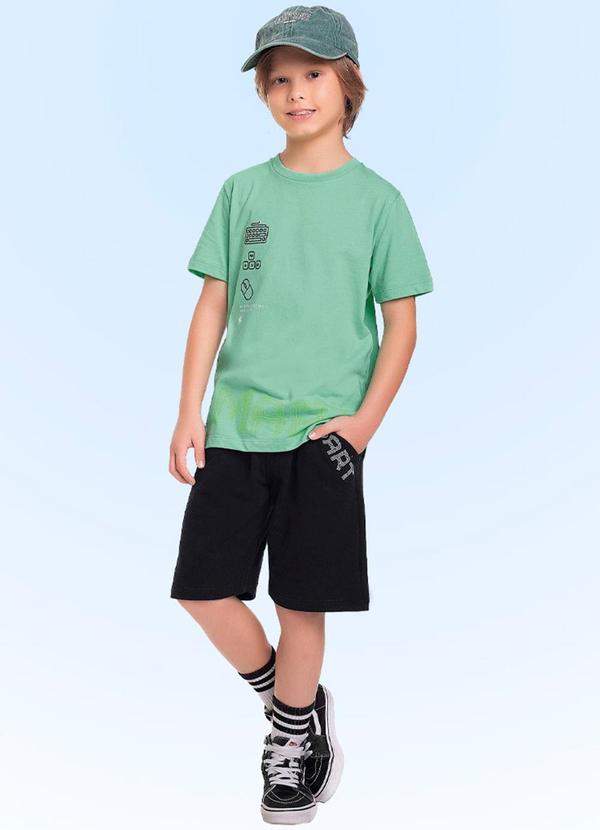 Fakini Kids - Conjunto Camiseta/Bermuda Verde