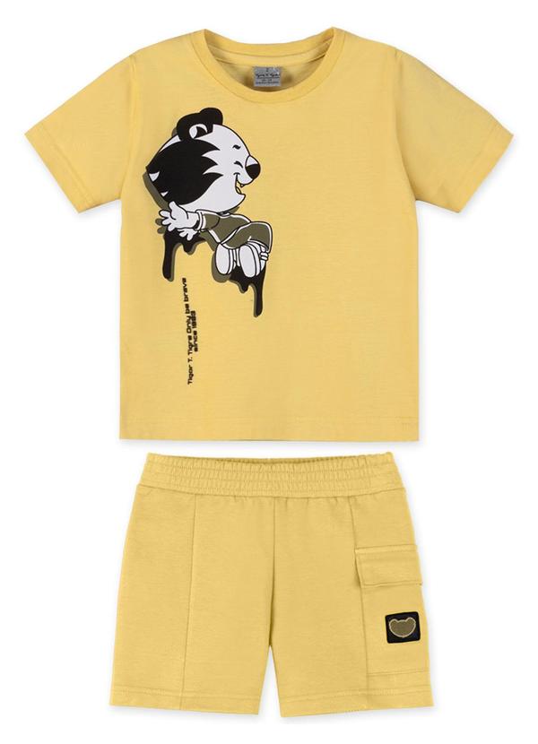 Tigor T Tigre - Conjunto Curto Infantil Amarelo