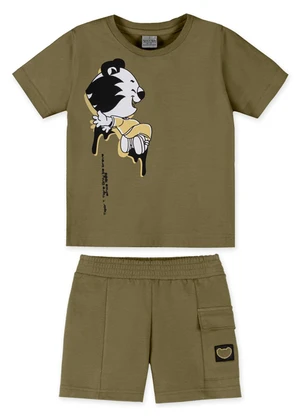 Tigor T Tigre - Conjunto Curto Infantil Verde - TIGOR T TIGRE