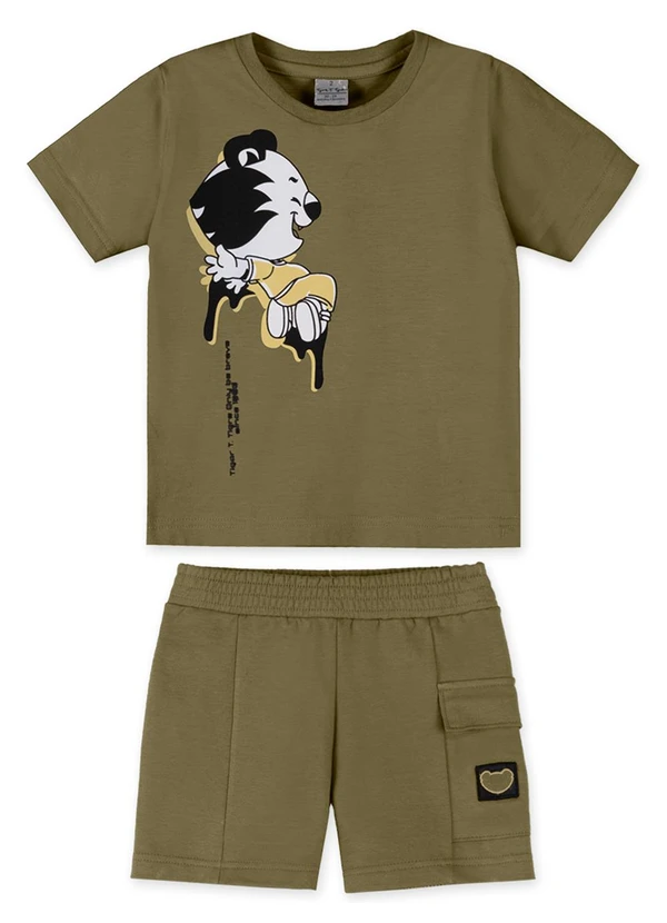 Tigor T Tigre - Conjunto Curto Infantil Verde