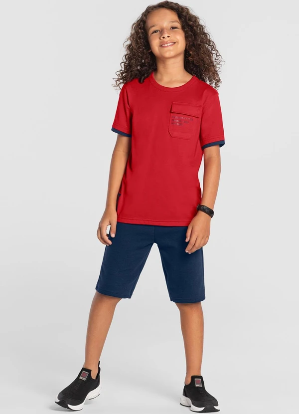 Brandili - Conjunto Inf. Aplique Termocolante Vermelho