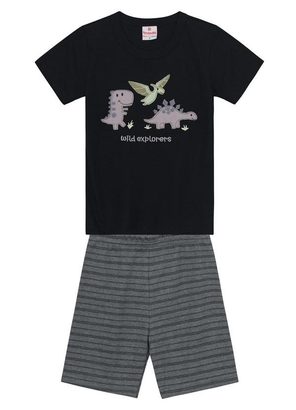 Brandili - Conjunto Infantil Menino de Dinossauros Preto 2
