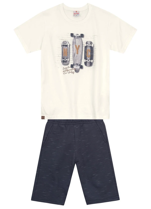Brandili - Conjunto Infantil Menino de Skate Bege 2