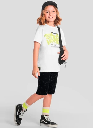 Brandili - Conjunto Infantil Menino de Skate Branco - BRANDILI