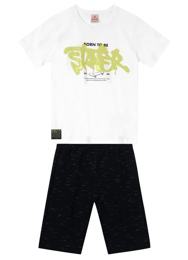 Brandili - Conjunto Infantil Menino de Skate Branco 2