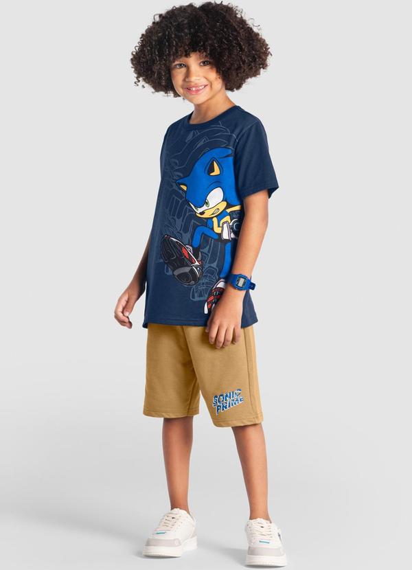 Brandili - Conjunto Infantil Menino do Sonic Azul