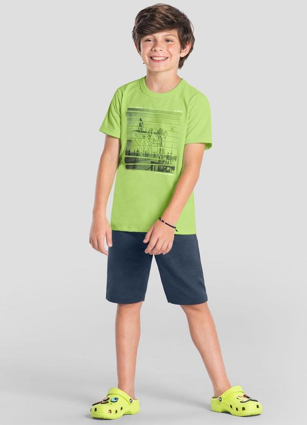 Brandili - Conjunto Infantil Menino Estampa Urbana Verde 1