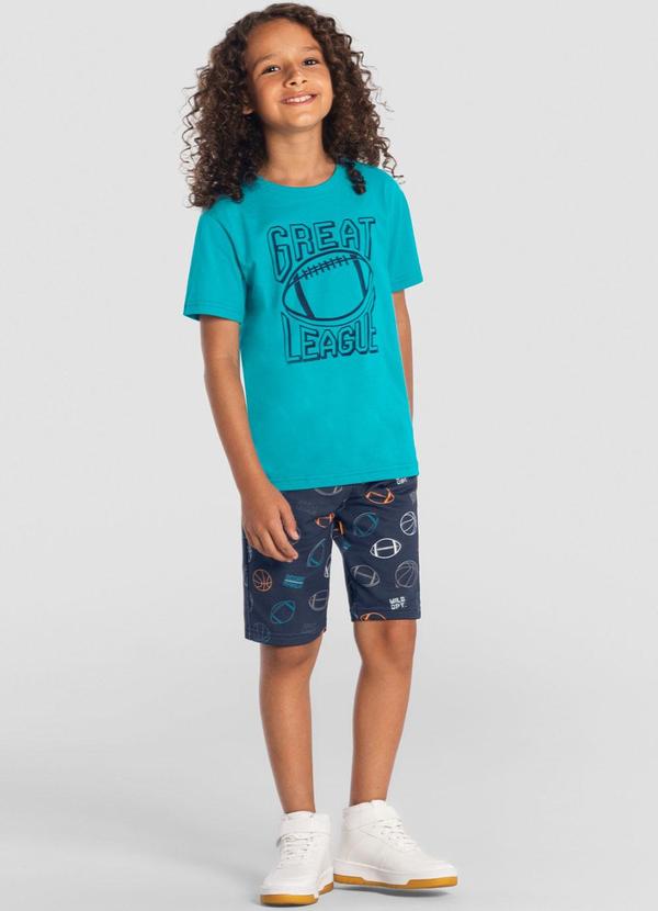 Brandili - Conjunto Infantil Menino Estampado Azul