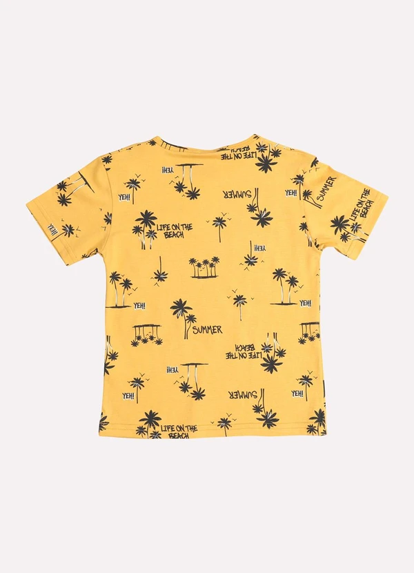 Kyly - Camiseta  Infantil Menino Lettering Amarelo 3
