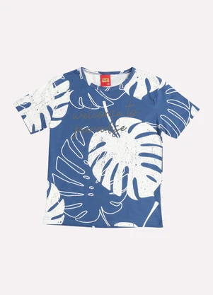 Kyly - Camiseta  Infantil Menino Lettering Azul - KYLY