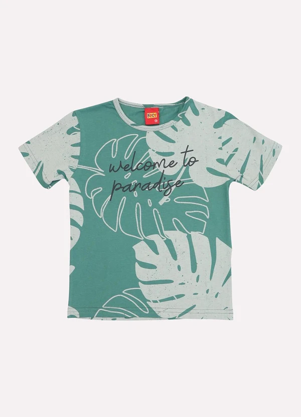 Kyly - Camiseta  Infantil Menino Lettering Verde 2