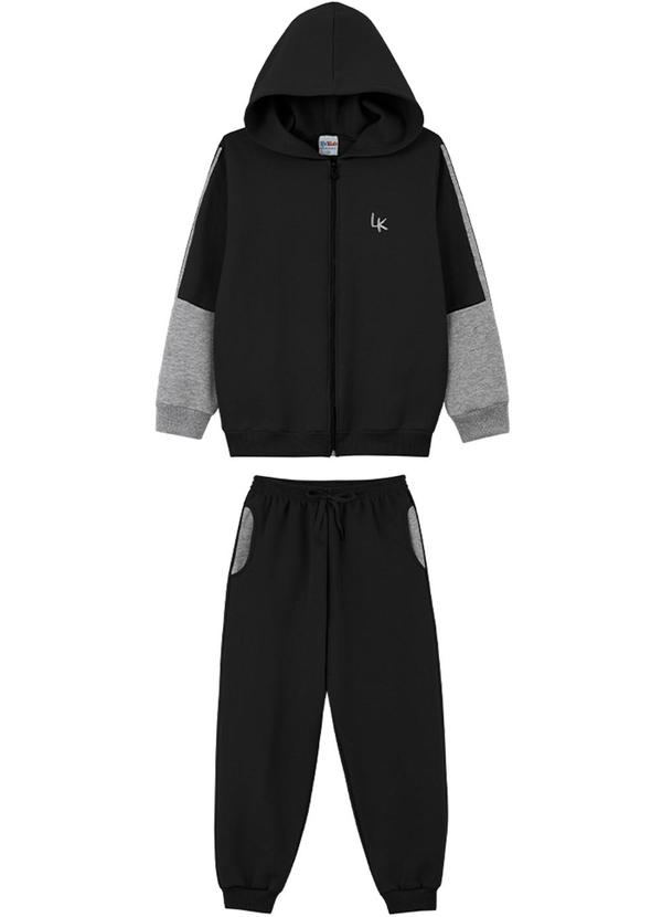 Lik Kids - Conjunto Jaqueta e Calça 2 Cabos Preto