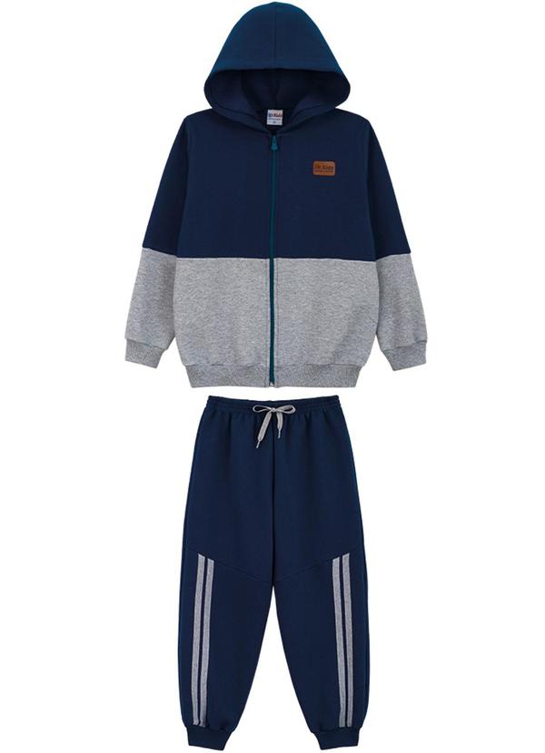 Lik Kids - Conjunto Jaqueta Recorte e Calça 2 Cabos Azul