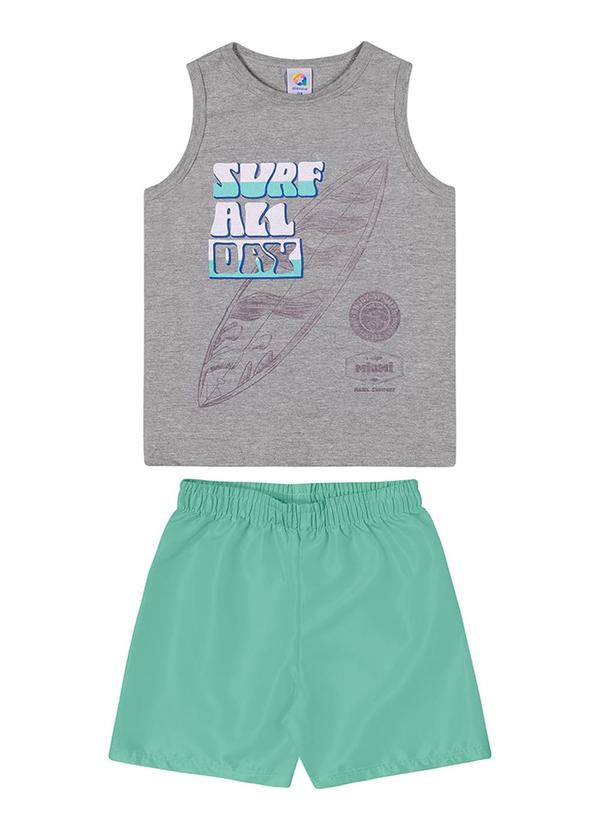 Alenice - Conjunto Surf All Day Menino Cinza 1