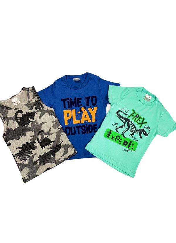 Beebow - Kit Infantil 3 Camisetas Menino Sortido