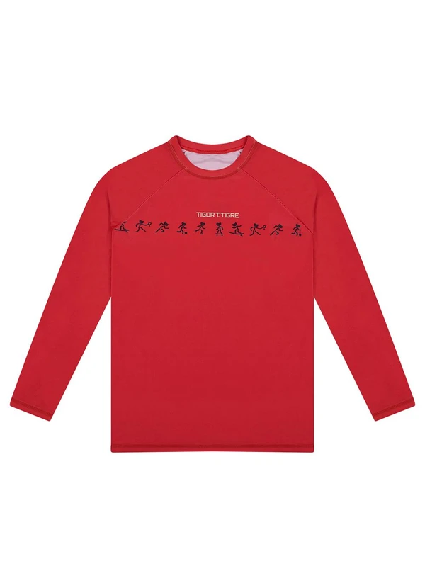 Tigor T Tigre - Blusa de Proteção Menino Vermelho