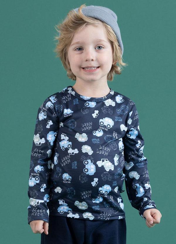 Soft Bonni - Blusa Estampada Marinho Jeeps